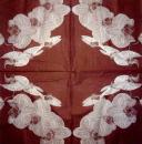 132 Orchids - 3-ply (bordeaux) - Silver Square